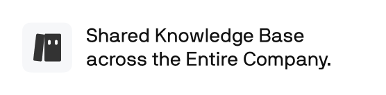 Shared Knowledge Base across the Entire Company